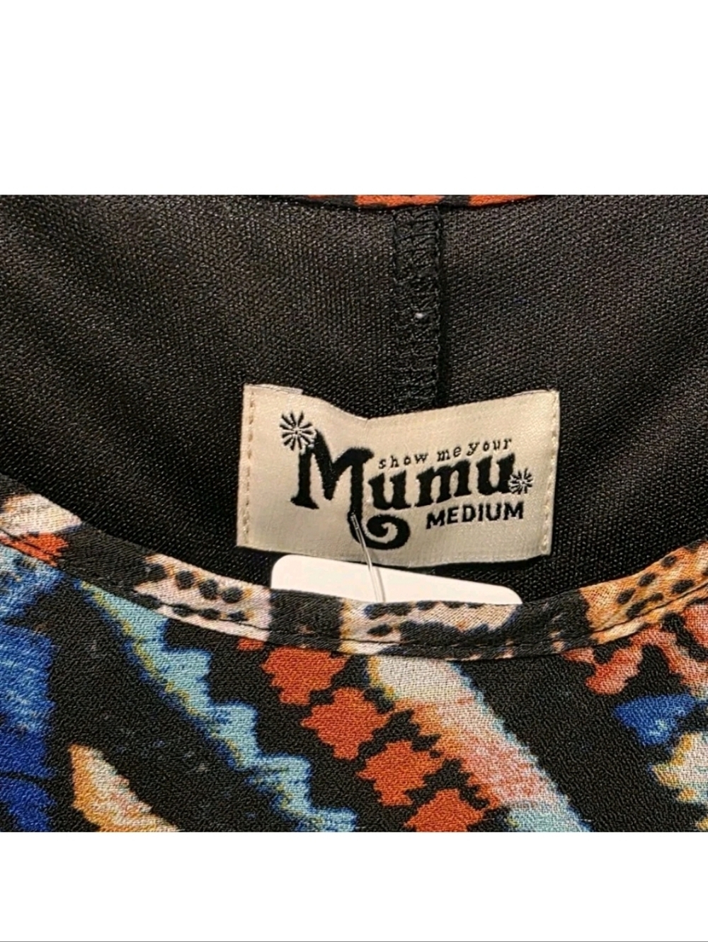 Show Me Your Mumu Bella Guatemala Trapeze Dress Geometric Mini Sz Med - Picture 7 of 15